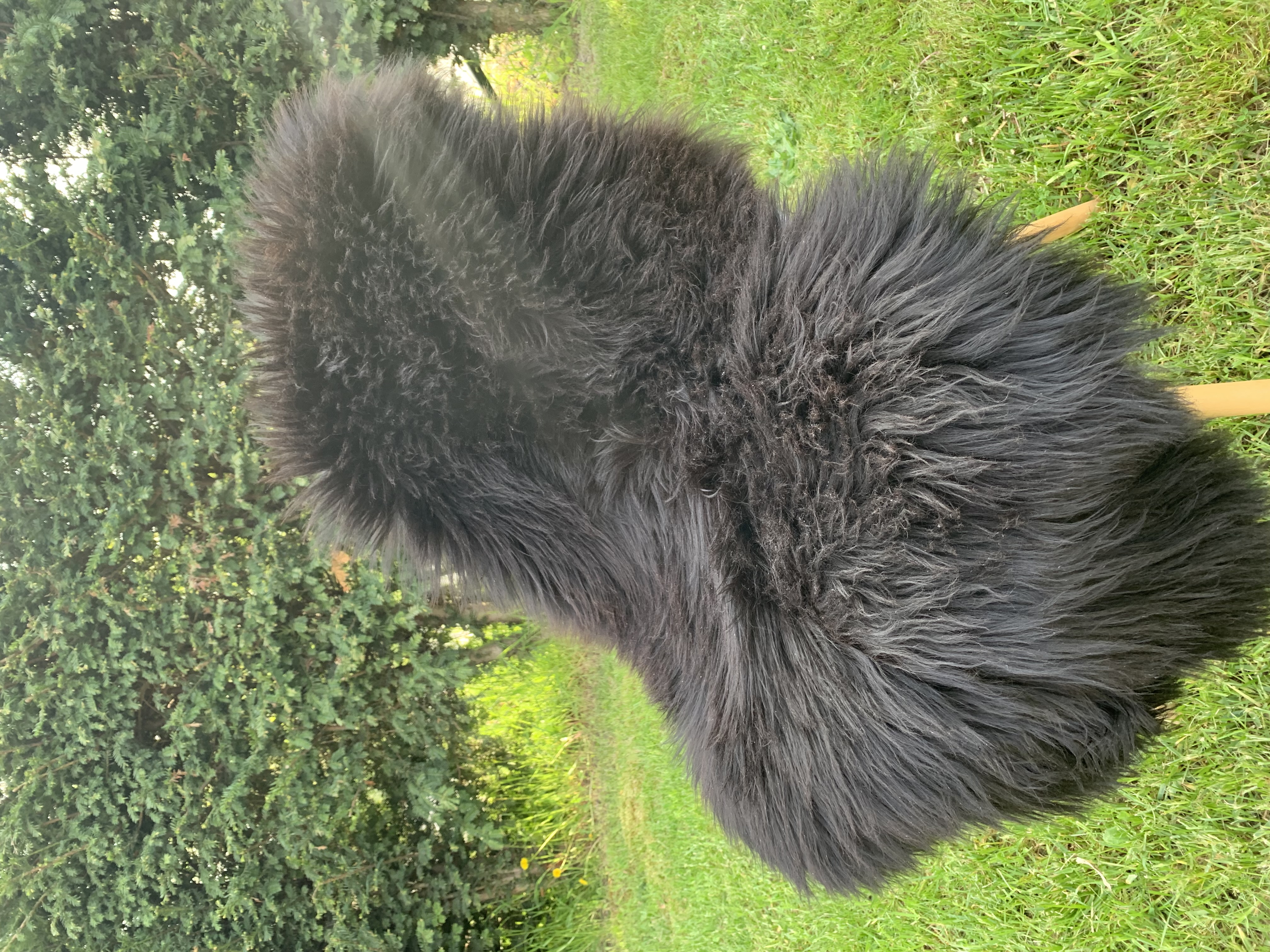 Saueskinn - Melerade - black-sheepskin-melerade-adam-leather