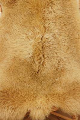 Saueskinn - Meliert  Toffee - Coburg revsauen - fluffy-meliert-toffee-sheepskin