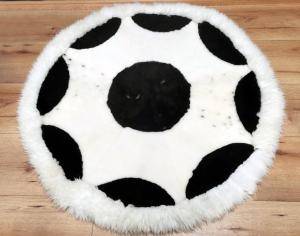 Saueskinn - Runde tepper - carpet-white-eco-adam-leather