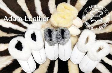 Saueskinn - Tøfler laget av økologisk saueskinn fra Adam Leather