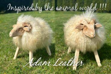 Saueskinn - Inspirert av dyreverdenen - Trelam trukket med saueskinn